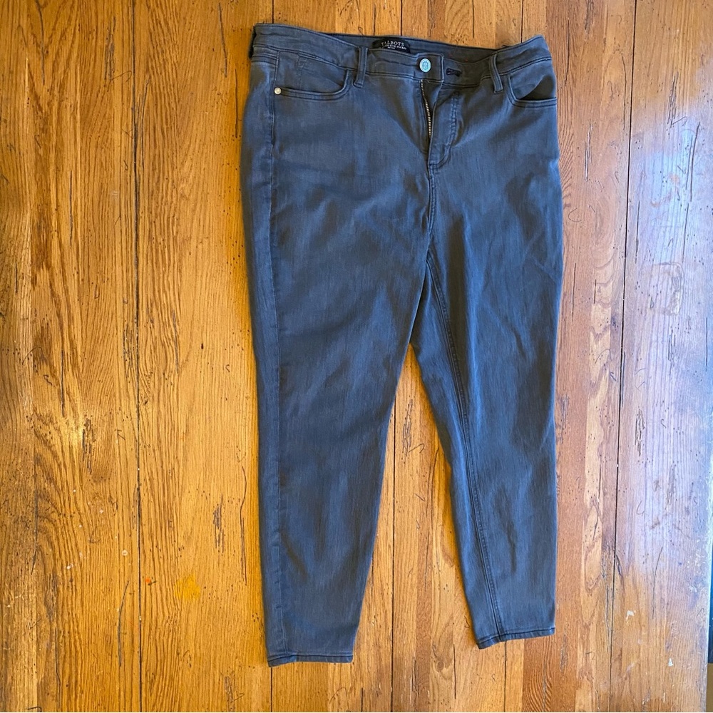 Talbots High Rise Jegging 16P Five Pocket Aberdeen Wash Grey Petite Length